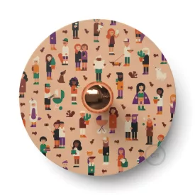   Fermaluce Funny Pop double-sided wooden UFO lampshade with illustrations by various artists