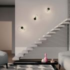 Fermaluce Metal 90°, adjustable metal wall lamp with Drop lampshade