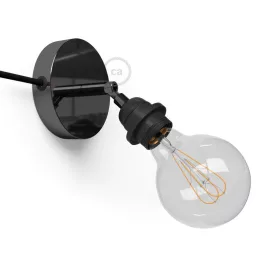   Spostaluce Metal 90°, adjustable light source with E27 screw lamp holder, fabric cable and side holes
