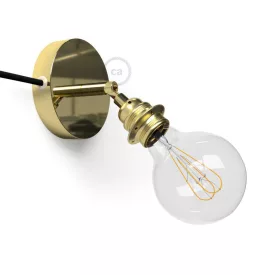   Spostaluce Metal 90°, adjustable light source with E27 screw lamp holder, fabric cable and side holes