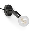 Spostaluce Metal 90°, adjustable light source with fabric cable and side holes