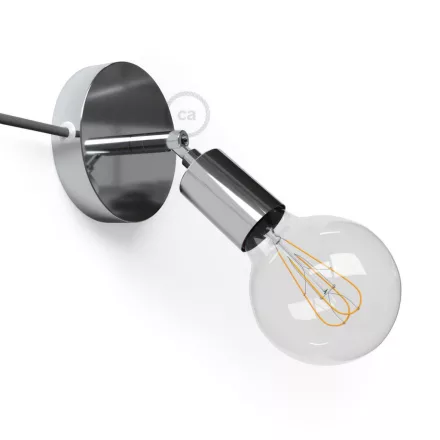 Spostaluce Metal 90°, adjustable light source with fabric cable and side holes
