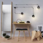 Spostaluce Metal 90°, adjustable light source with fabric cable and side holes