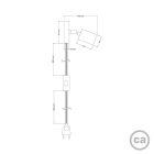 Spostaluce lamp with adjustable metal joint