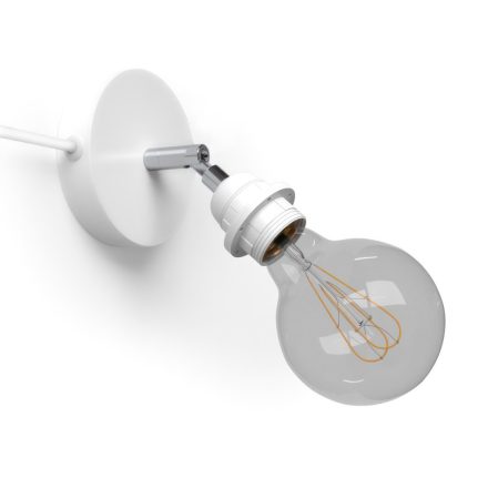 Spostaluce Metal 90°, adjustable light source with E27 screw lamp holder, fabric cable and side holes