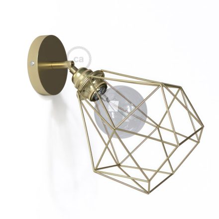 Fermaluce Metal 90°, adjustable metal wall bracket with Diamond lampshade