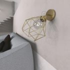 Fermaluce Metal 90°, adjustable metal wall bracket with Diamond lampshade