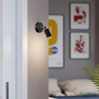 Lighting fixture Mini Spotlight GU1d0, adjustable wall or ceiling mountable lamp