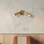 Lamp with 2 spotlights, Tub-E14 lampshade and round rosette