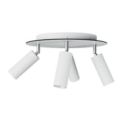   Lamp with 4 spotlights, Tub-E14 lampshade and round Rose-One XXL