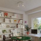 Lamp with 4 spotlights, Tub-E14 lampshade and round Rose-One XXL