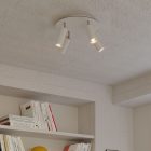 Lamp with 4 spotlights, Tub-E14 lampshade and round Rose-One XXL