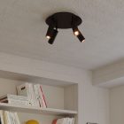 Lamp with 4 spotlights, Tub-E14 lampshade and round Rose-One XXL