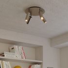 Lamp with 4 spotlights, Tub-E14 lampshade and round Rose-One XXL