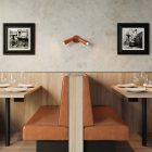 Lamp with 2 spotlights, Tub-E14 lampshade and round rosette