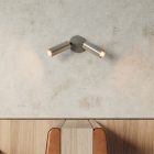 Lamp with 2 spotlights, Tub-E14 lampshade and round rosette