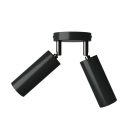 Lamp with 2 spotlights, Tub-E14 lampshade and round rosette