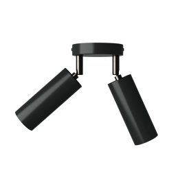 Lamp with 2 spotlights, Tub-E14 lampshade and round rosette