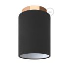 Fermaluce Metal cylindrical lampshade, Ø 15 cm, h18 cm, metal wall or ceiling lamp