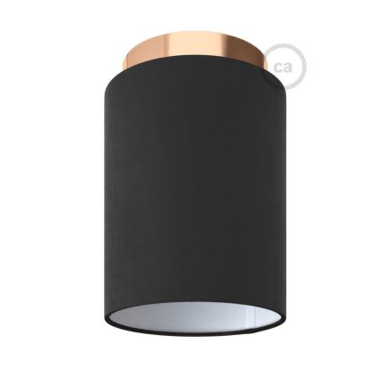  Fermaluce Metal Cylinder with lampshade, Ø 15cm h18cm, metal-coated wall or ceiling lamp
