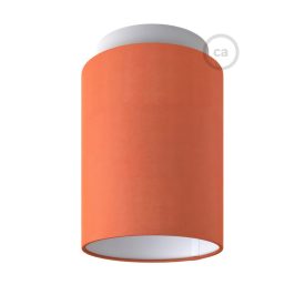   Fermaluce Color cylindrical lampshade, Ø 15 cm, h18 cm, metal wall or ceiling mounted lamp