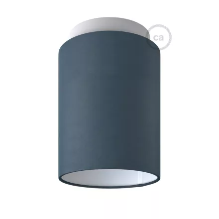 Fermaluce Color cylindrical lampshade, Ø 15 cm, h18 cm, metal wall or ceiling mounted lamp