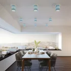 Fermaluce Color cylindrical lampshade, Ø 15 cm, h18 cm, metal wall or ceiling mounted lamp