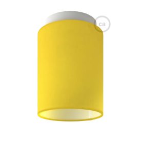   Fermaluce Color cylindrical lampshade, Ø 15 cm, h18 cm, metal wall or ceiling mounted lamp