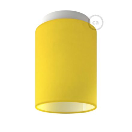 Fermaluce Color cylindrical lampshade, Ø 15 cm, h18 cm, metal wall or ceiling mounted lamp