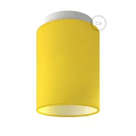   Fermaluce Color cylindrical lampshade, Ø 15 cm, h18 cm, metal wall or ceiling mounted lamp