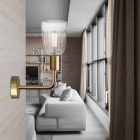 Fermaluce Elle metal lamp with crystal bulb