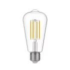 Fermaluce lamp with wooden conical lampshade and curved extension cord