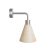  Fermaluce lamp with wooden cone-shaped lampshade and curved arm