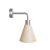 Fermaluce lamp with wooden conical lampshade and curved extension cord
