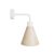 Fermaluce lamp with wooden conical lampshade and curved extension cord