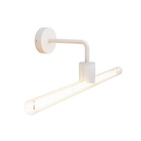 Fermaluce Esse14, metal wall lamp with curved extension