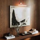 Fermaluce Esse14, metal wall lamp with curved extension