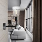 Fermaluce Elle metal lamp with crystal bulb