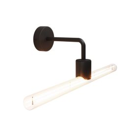 Fermaluce Esse14, metal wall lamp with curved extension