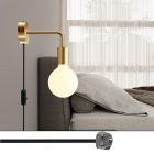 Spostaluce metal lamp with curved extension