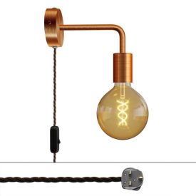 Spostaluce metal lamp with curved extension