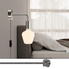 Spostaluce metal lamp with curved extension