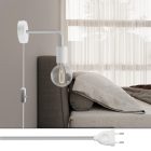 Spostaluce metal lamp with curved extension