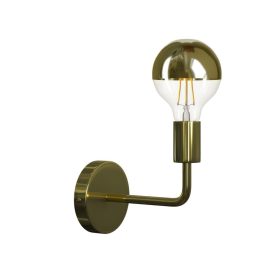 Fermaluce Metal, metal wall lamp with curved extension