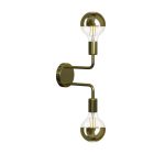 Fermaluce Metal, metal wall lamp with double curved extension