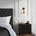 Fermaluce Metal, metal wall lamp with Tub-E14 socket and curved extension