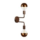 Fermaluce Metal, metal wall lamp with double curved extension