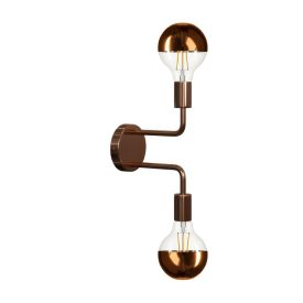   Fermaluce Metal, metal wall lamp with double curved extension