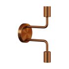 Fermaluce Metal, metal wall lamp with double curved extension