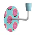  Fermaluce Pop, metal and porcelain wall lamp Rose-One with curved arm